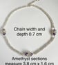Sterling Silver Amethyst  24 Inch Chainmaille Chain & Extender - Last One - Image 10