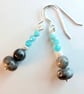 Amazonite And Larvikite Earrings With Sterling Silver - Handmade In Devon - Image 8