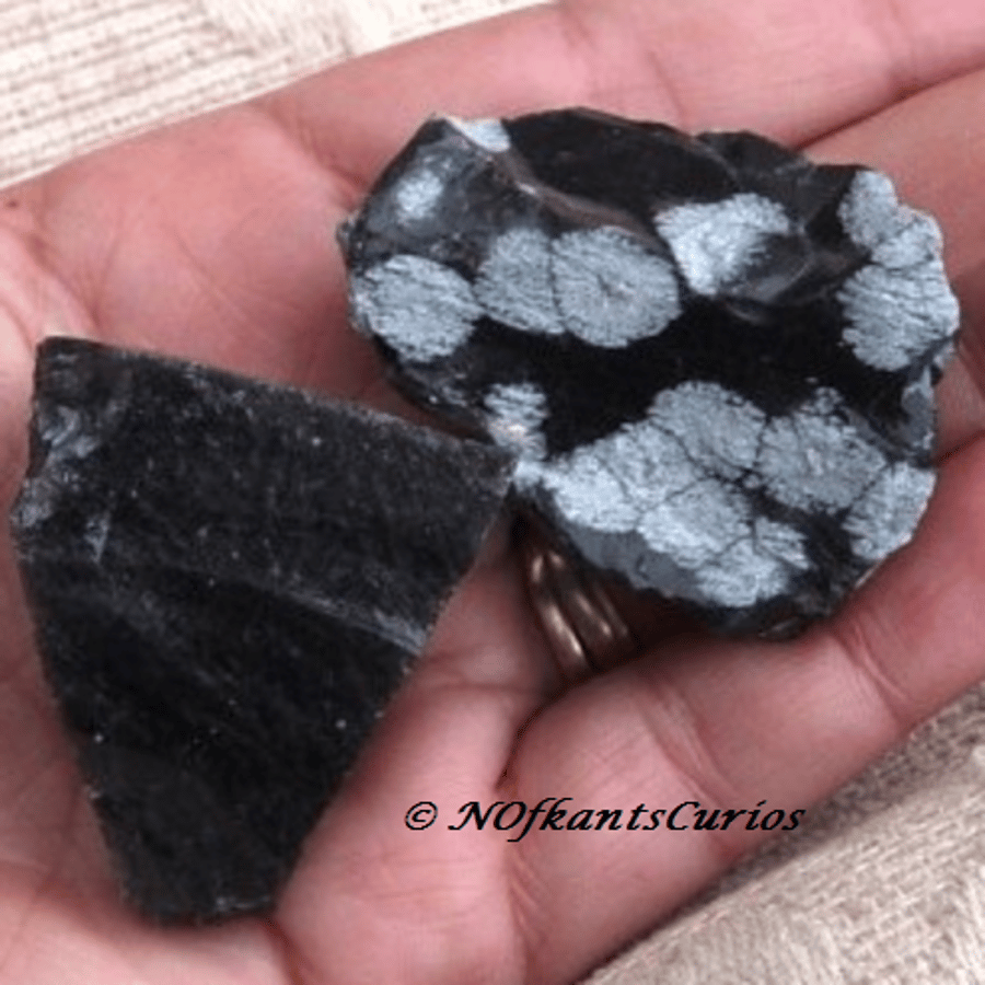 Volcanic Obsidian Duo! Two variety Specimens of Obsidian.