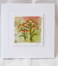 HAND EMBROIDERED GREETINGS CARD ACHILLEA - Image 1