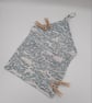 Peg bag clip on sea green waves with beading.  - Image 1