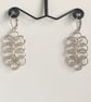 Silver Helm Chainmaille Earrings - Image 1