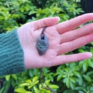 Polymer Clay Pendant, Realistic Stone Necklace, Amethyst Gemstone Jewellery