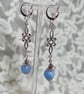 Agate Earrings Blue Lace 