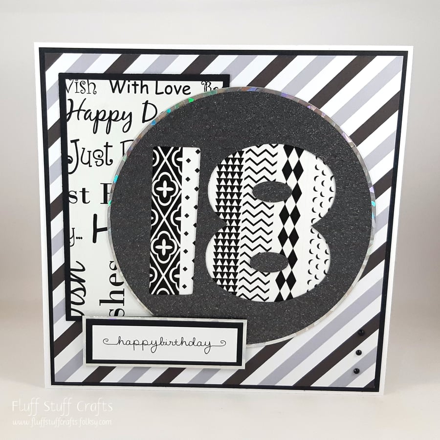 Handmade 18th birthday card