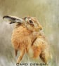 Exclusive Handmade Brown Hare Greetings Card - Image 1