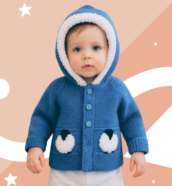 Knitting Pattern for Child's Sheep Hoodie, Sheep Hoodie for Boy or Girl, PDF