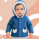 Knitting Pattern for Child's Sheep Hoodie, Sheep Hoodie for Boy or Girl, PDF