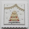 Wedding Cake Card - Wedding Congratulations - Textile Card - Embroidered Card
