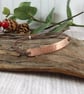 Hammered Copper Bracelet. Hidden Message on Adjustable Waxed Cord  - Image 5