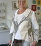 Tusk White and Grey Vogue pattern fitted Jacket - Image 3