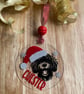 Hand finished personalised Christmas pet decoration cat dog or any animal - Image 3