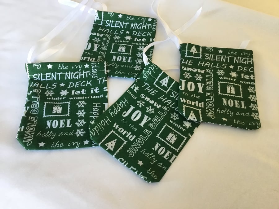 Reusable Christmas gift bags. Handmade gift bags. Gift wrap. Christmas gift wrap
