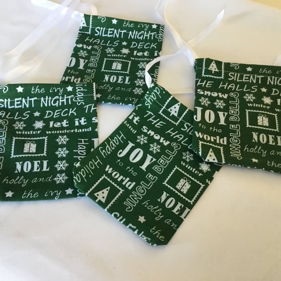 Reusable Christmas gift bags. Christmas gift wrap. 