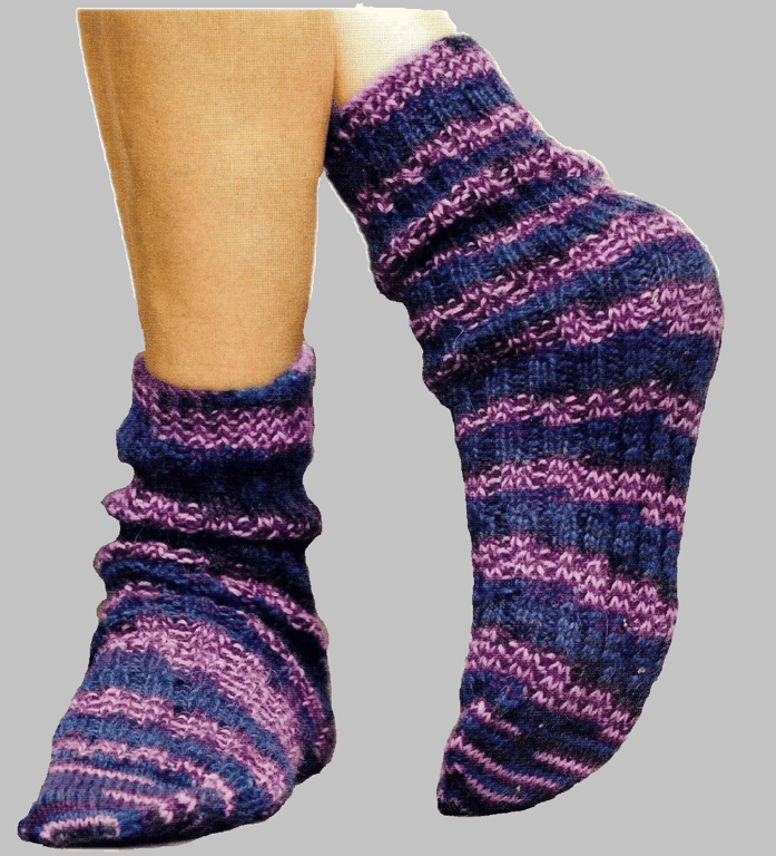 VINTAGE KNITTING PATTERN PDF Spiral Socks