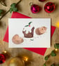 Stuffed Hedgehogs Christmas Card - Image 1