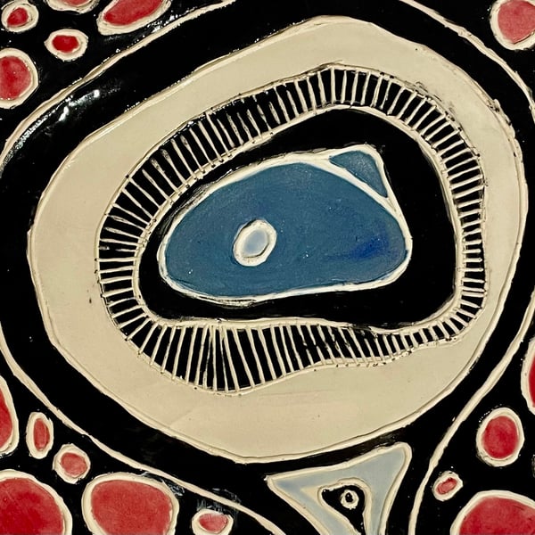 Colourful Handmade Decorative Ceramic Plate