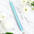 Slim SuperDuo Bracelet - Matte Seafoam & Royal Blue