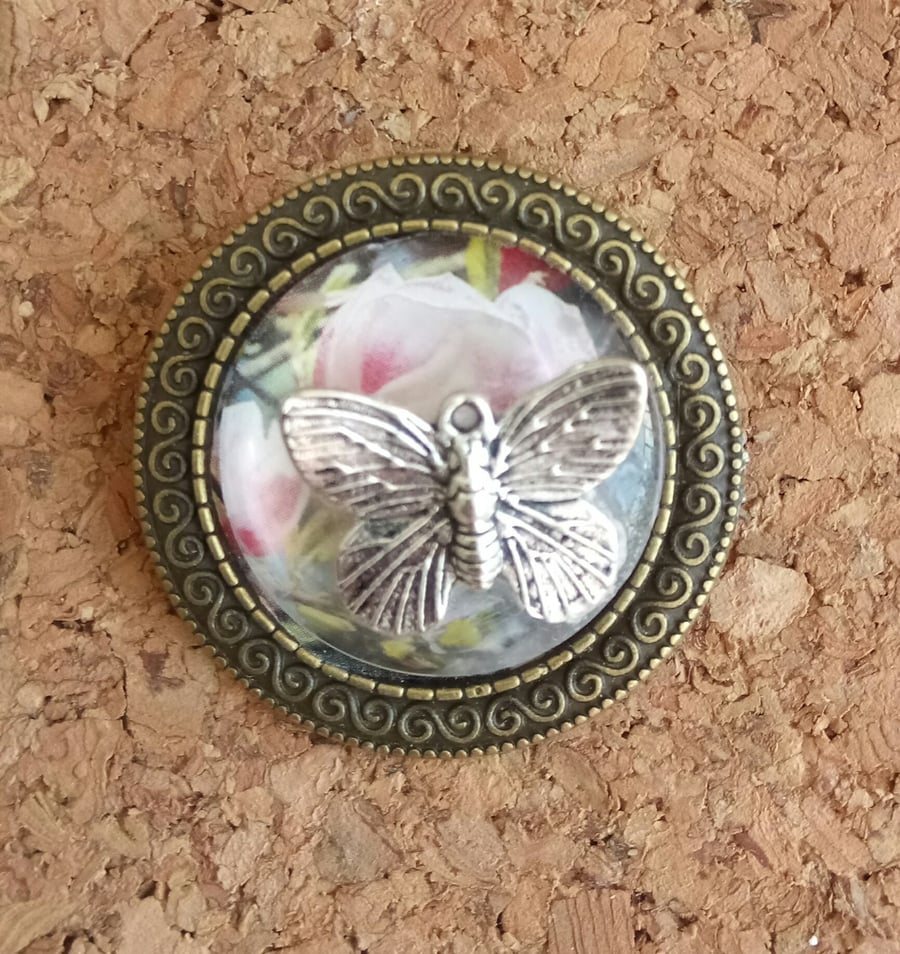 Little Round Butterfly Brooch