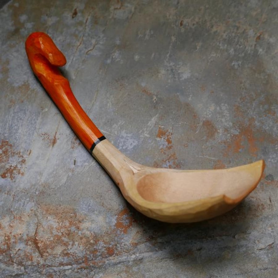 Sycamore wood cooking scoop