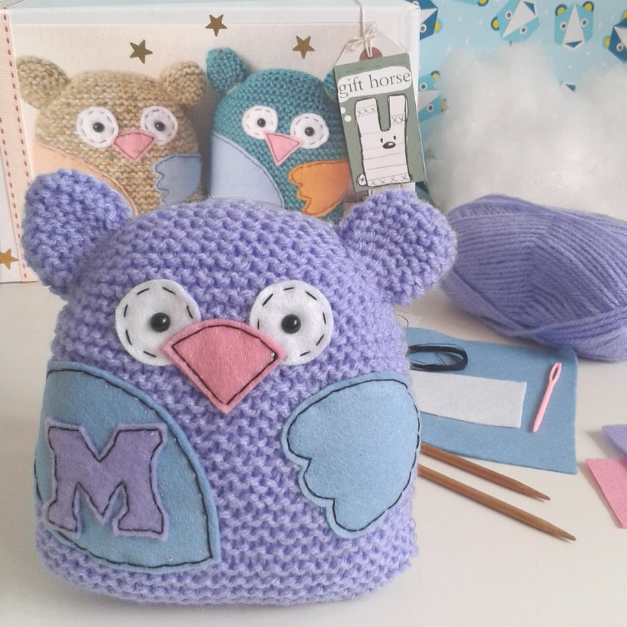 Personalised Owl Knitting Kit