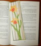 Bookmark with applique daffodils