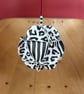 Black and White Geometric Bauble 