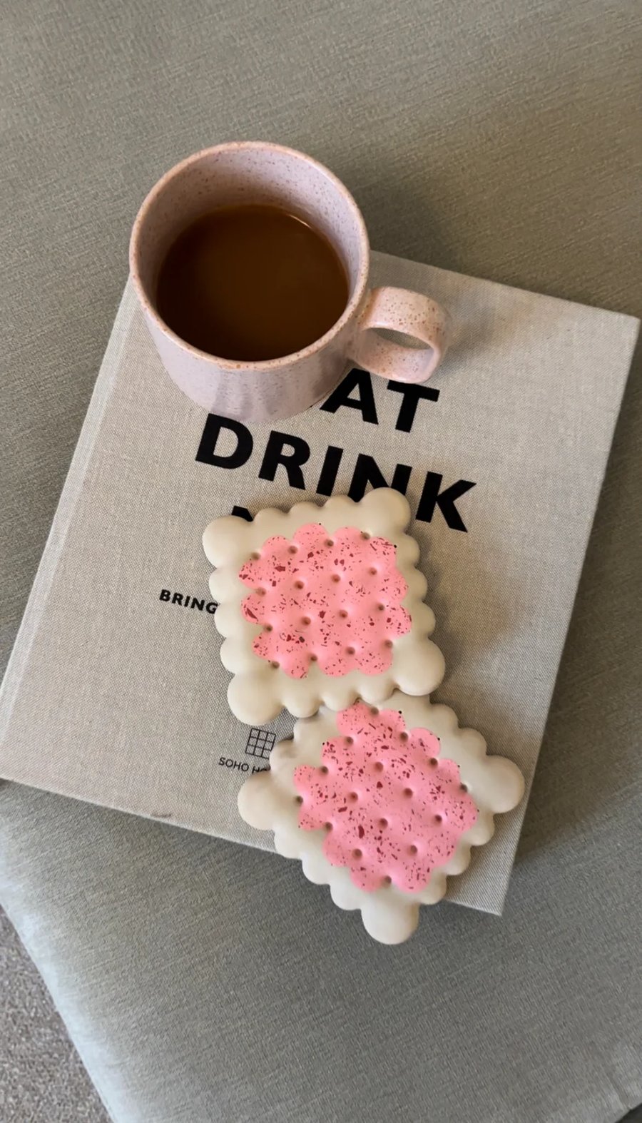 Handcrafted Pop Tart-Inspired Coasters: Sweeten Your Coffee Break! Set of 2