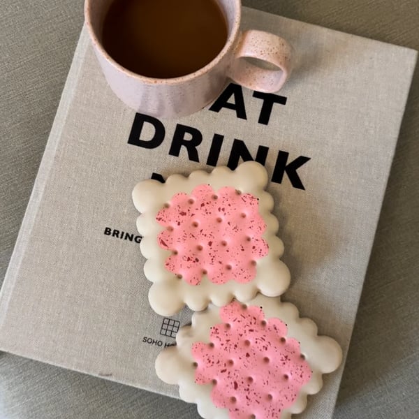 Handcrafted Pop Tart-Inspired Coasters: Sweeten Your Coffee Break! Set of 2