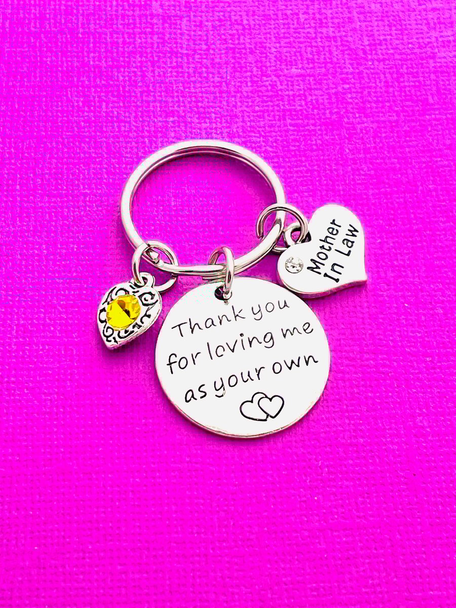 Mother-in-law Gift, Thank You for Loving Me as Your Own