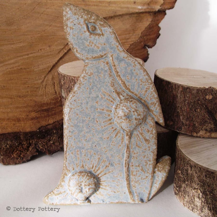 Ceramic Moon Gazing Hare Pottery Hare decoration