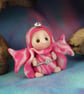 Tiny Angelic Winged Gnome 'Ruahh' OOAK Sculpt by Ann Galvin