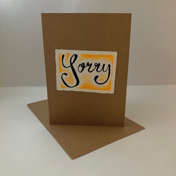 Sorry - Orange Greetings Card