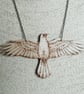 Pyrography crow wooden pendant - Image 1