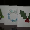 Three Button Christmas cards