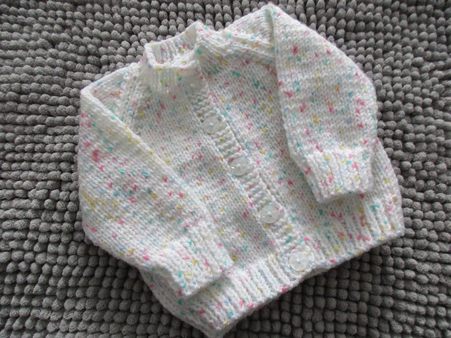 14"  Round Neck Baby Cardigan 