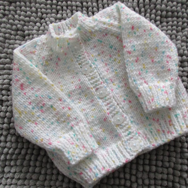 14"  Round Neck Baby Cardigan 
