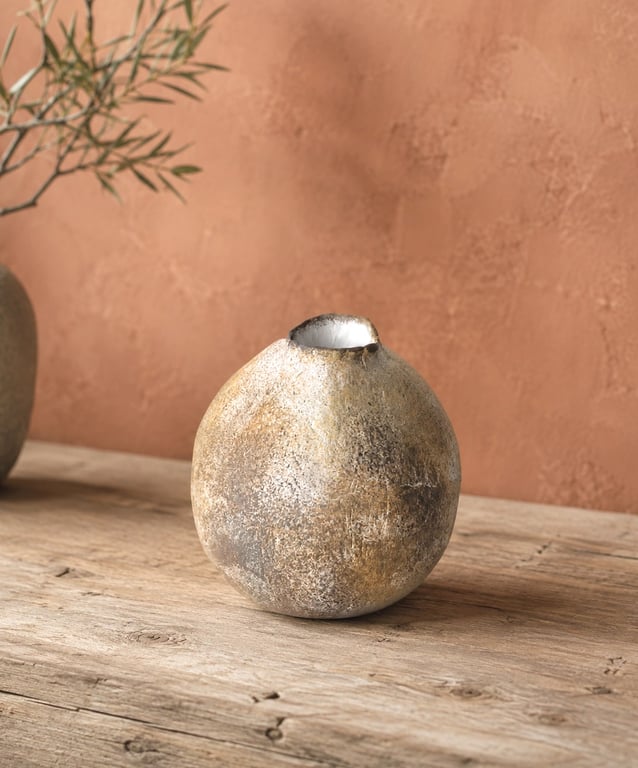 Globe Bud Vase, Solace Vessel, Wabi Sabi Pottery, Minimalist Earthy Home Decor