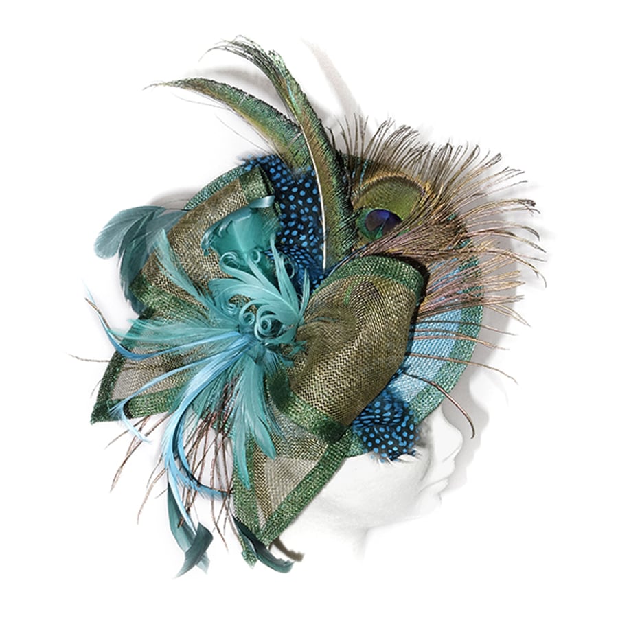 "Allium".....Sinamay Fascinator