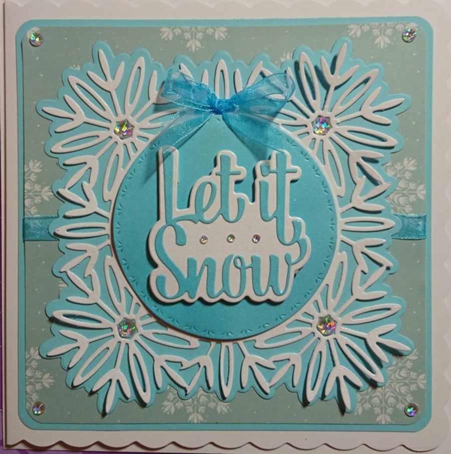 Snowflake Christmas Xmas Let It Snow Snowflakes 3D Luxury Handmade