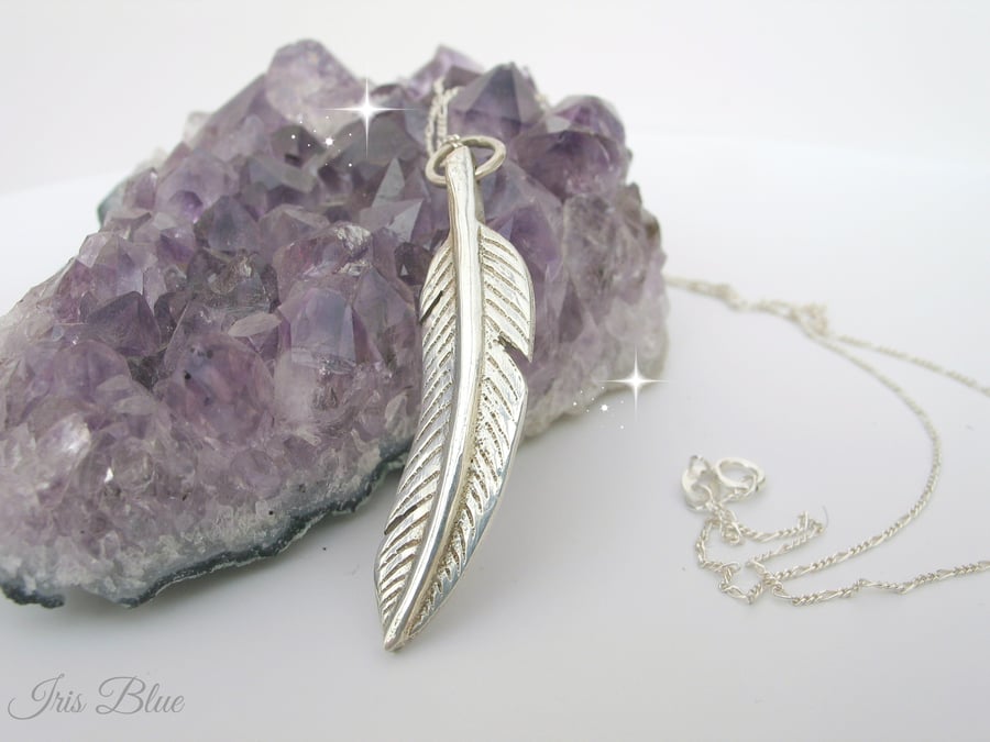 Silver Feather Necklace