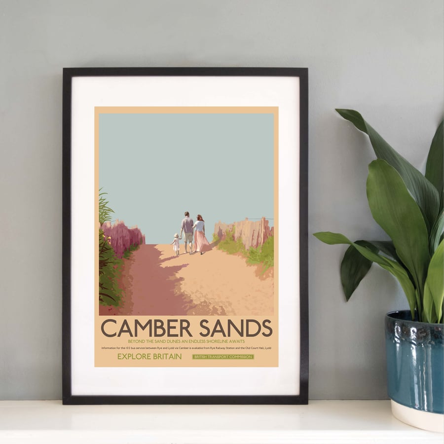 Camber Sands, Sussex UK Travel Print from Silver and Paper Prints K004m