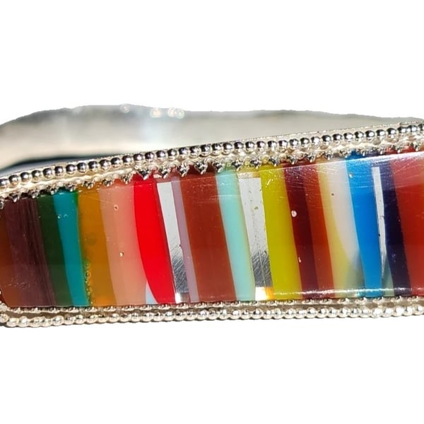 Surfite Bracelet Sterling Silver Tension Bangle Upcycled Jewellery Gift Handmade