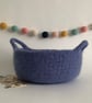 FELTED 'FUSSPOT'  BOWL , tray , desk tidy .Denim blue (with handles ). - Image 1