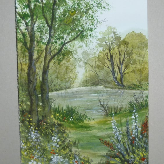 original art watercolour landscape painting  ref FA 338 M6 )