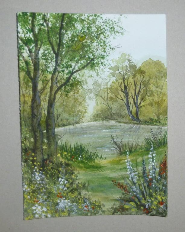 original art watercolour landscape painting  ref FA 338 M6 )