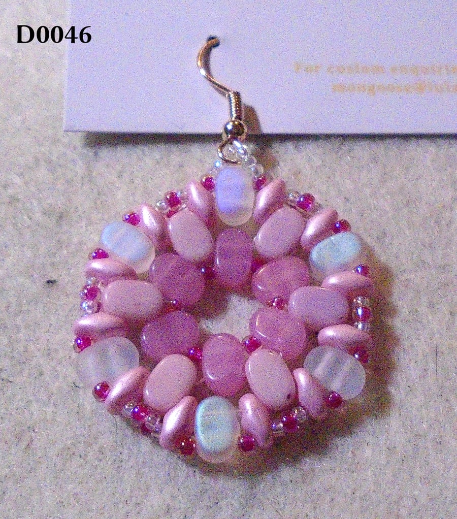 Hexagonal bead earrings (customisable)