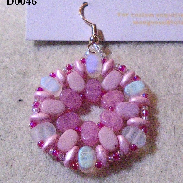 Hexagonal bead earrings (customisable)