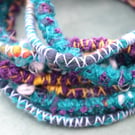 Arty Dreads for Shoulder Length Hair (mainly Turquoise, yellow & purple)