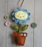 Craft kit - sewing kit make a happy felt flower - Image 1